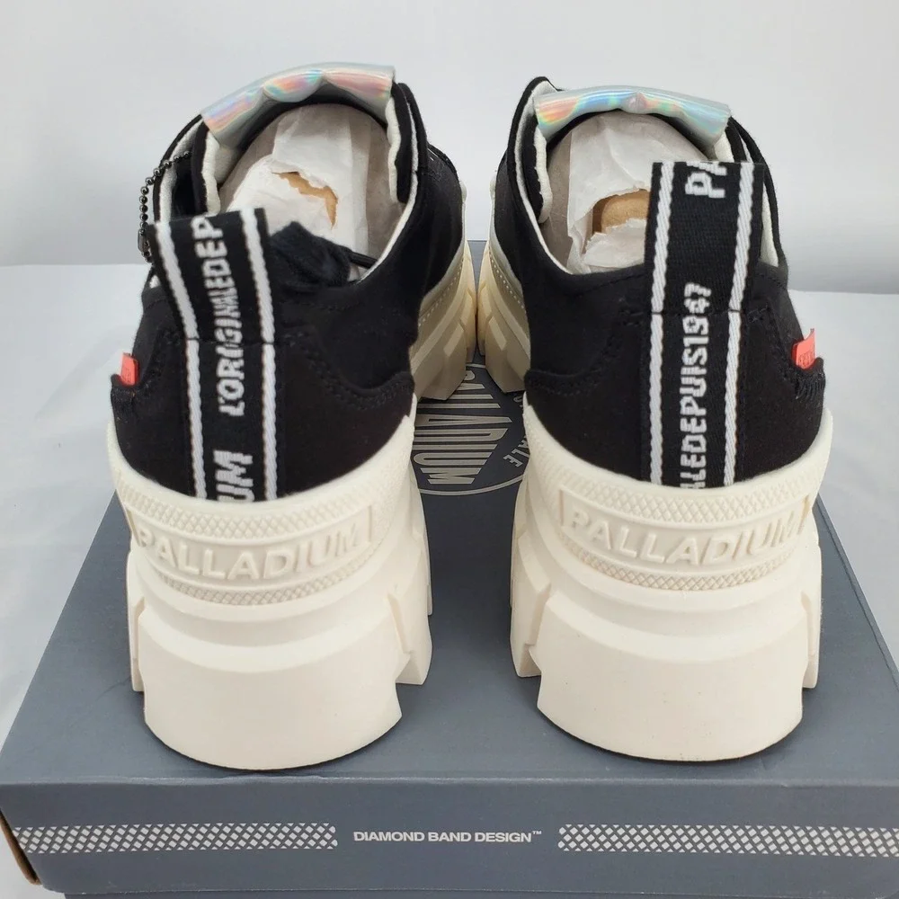 Palladium Unisex W 8 / M 6.5 Revolt Lo TX Black Marshmallow Platform Shoes New‎